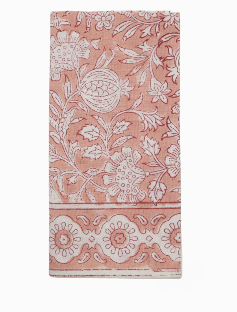 Chandini Napkin Set of 4 Peach 45cm x 45cm - Zjoosh