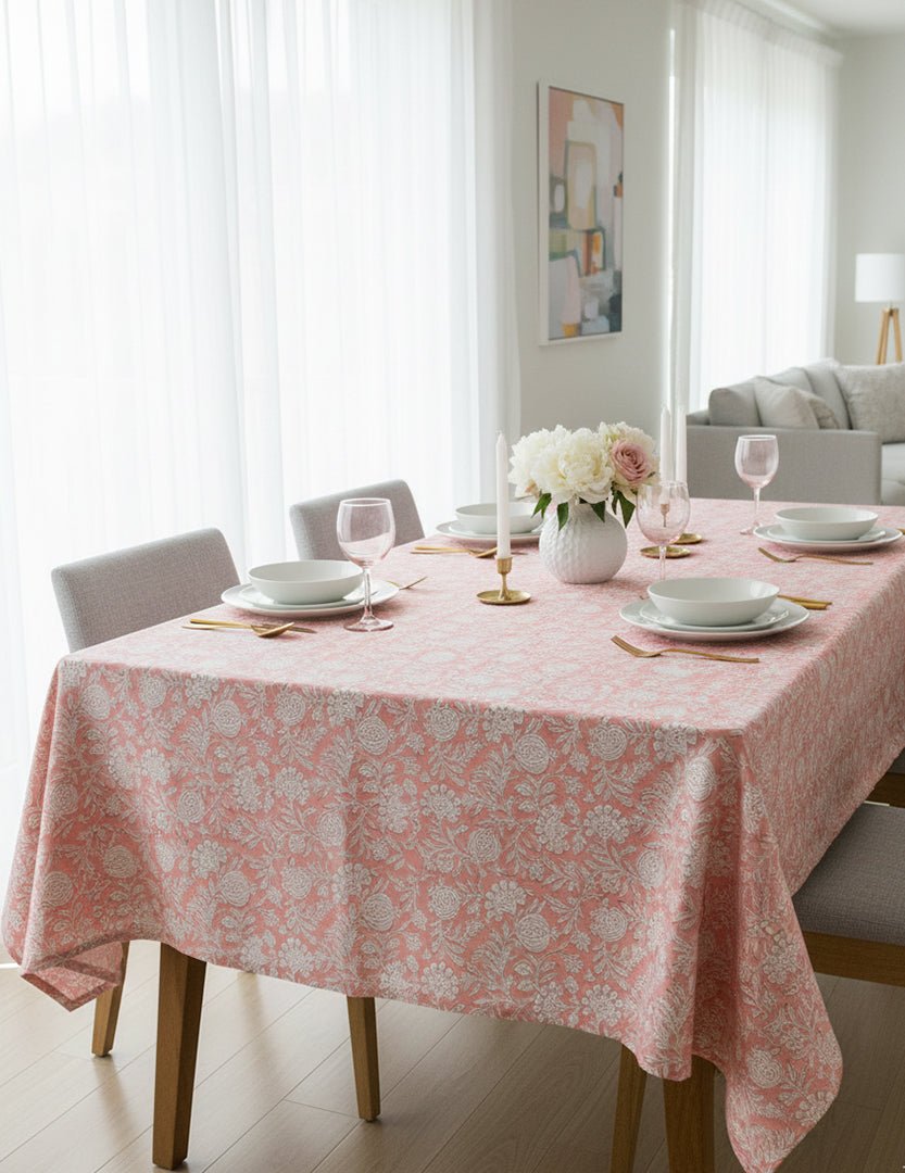 Chandini Tablecloth Peach 150cm x 320cm - Zjoosh