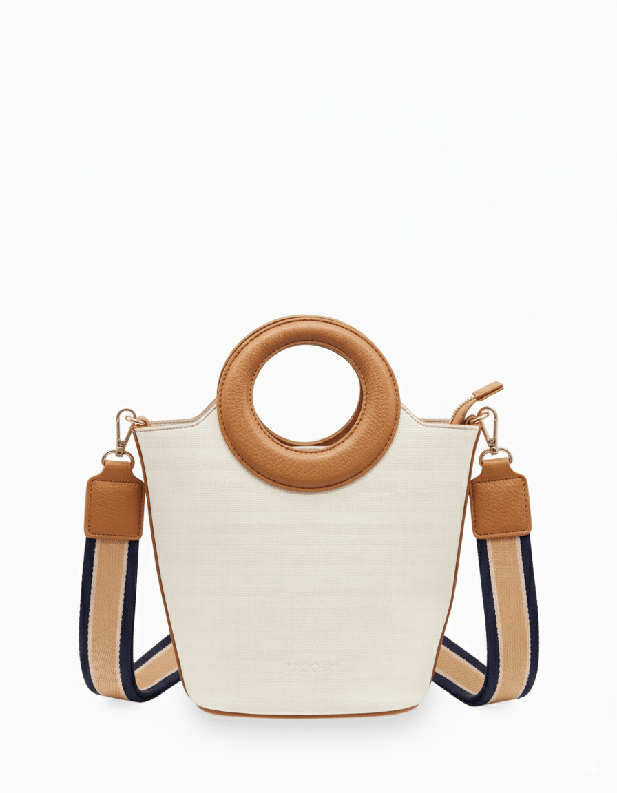 Charlie Bag White Tan - Zjoosh