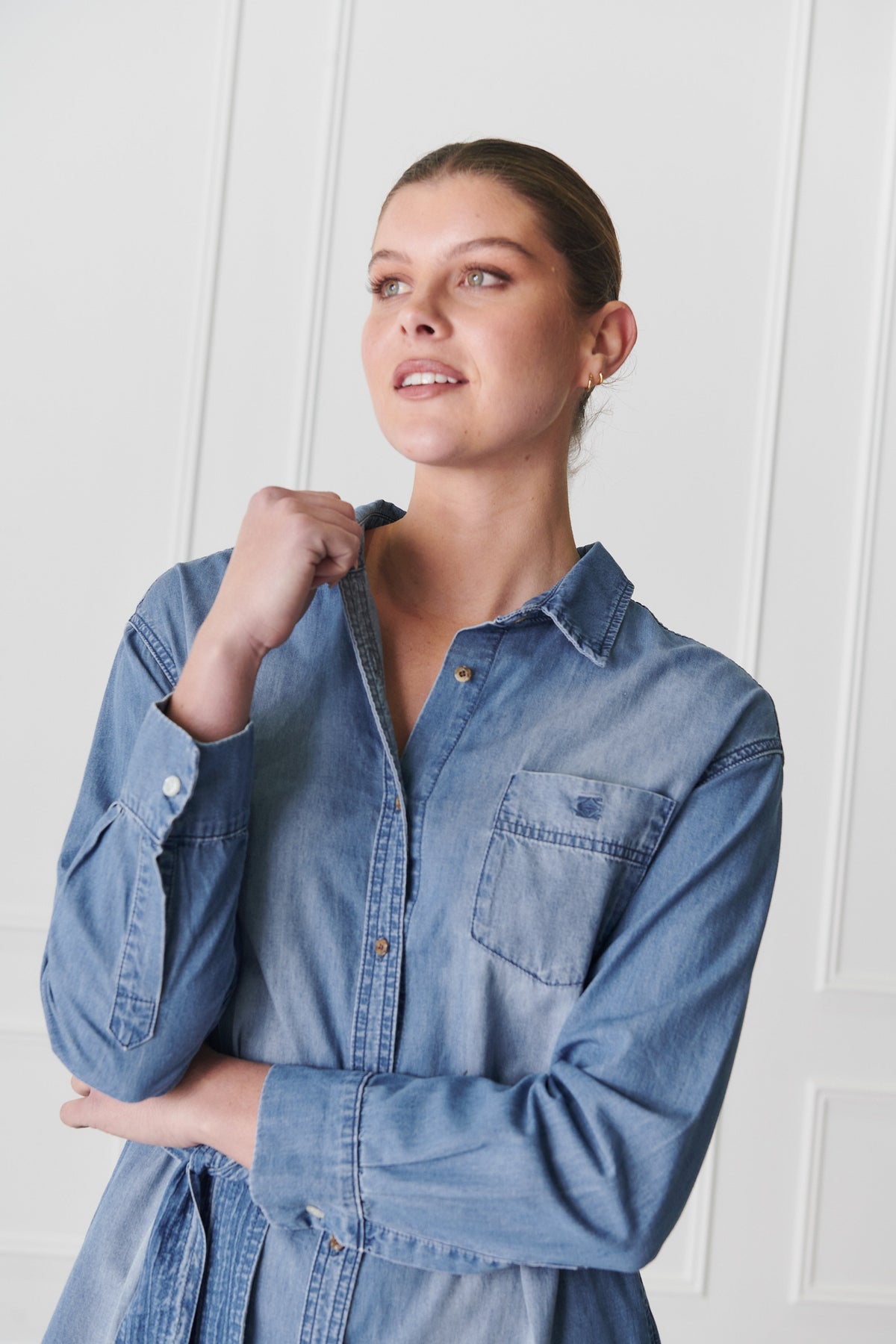 Charlie Denim Shirt Dress - Zjoosh