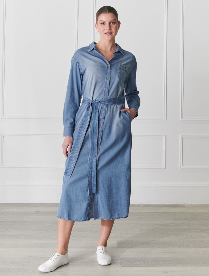 Charlie Denim Shirt Dress - Zjoosh