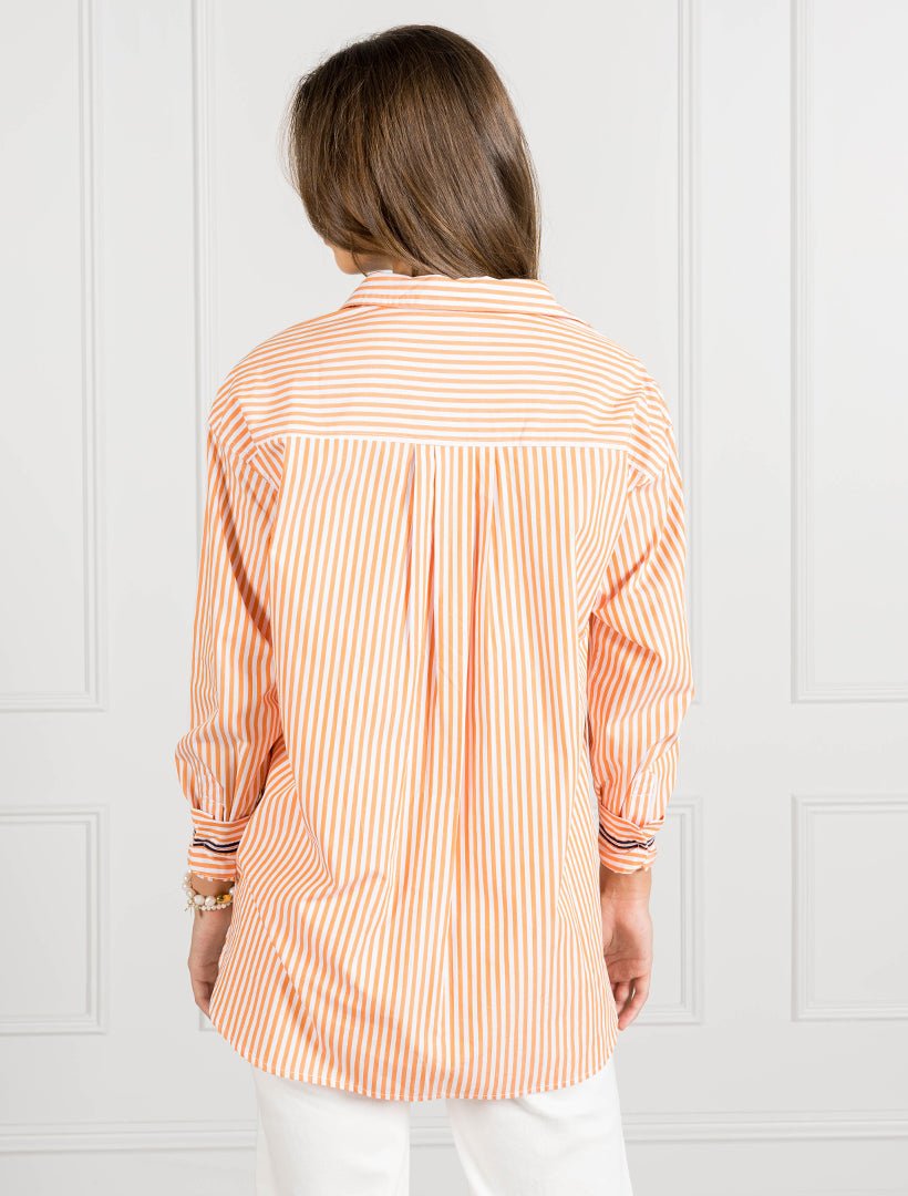 Charlie Striped Shirt Tangelo - Zjoosh