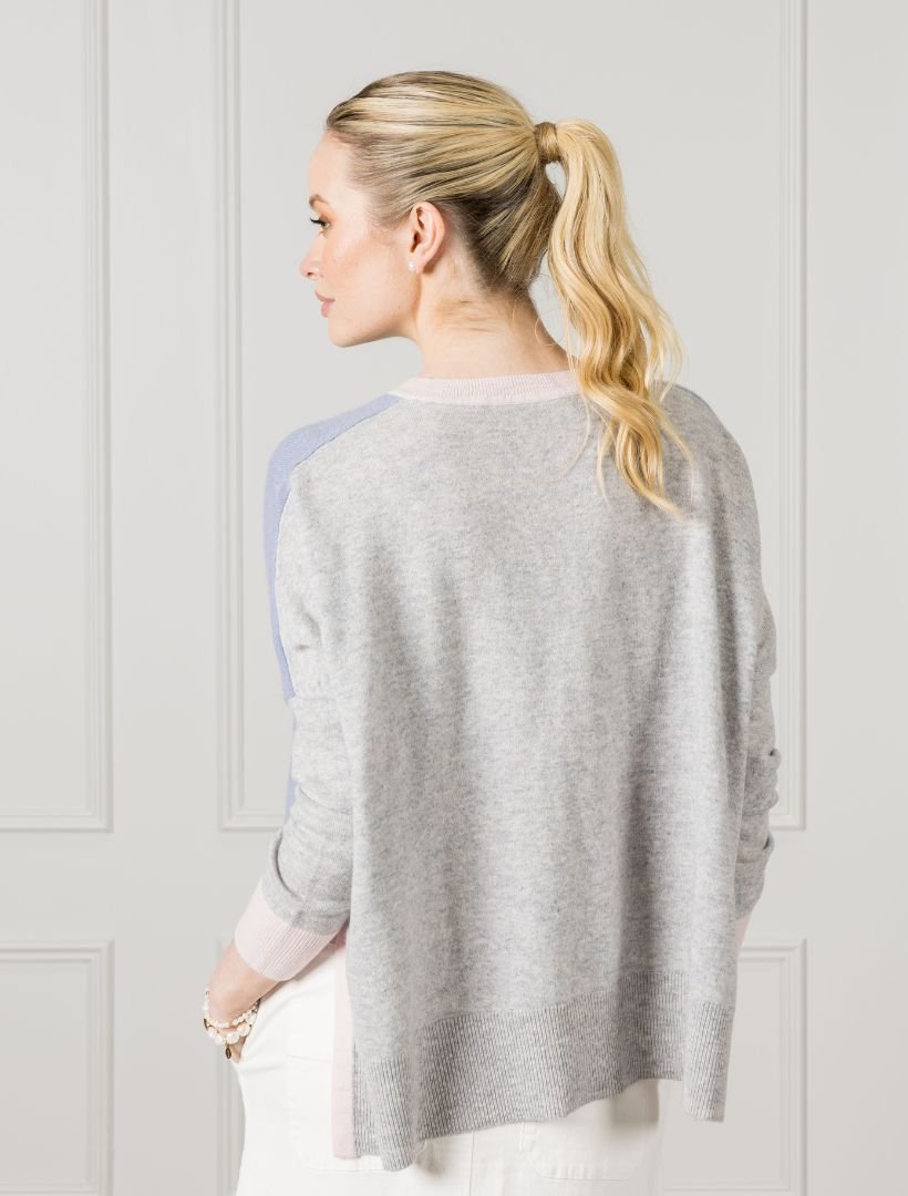 Chloe Cashmere Knit Cloudy Blue - FINAL SALE - Zjoosh