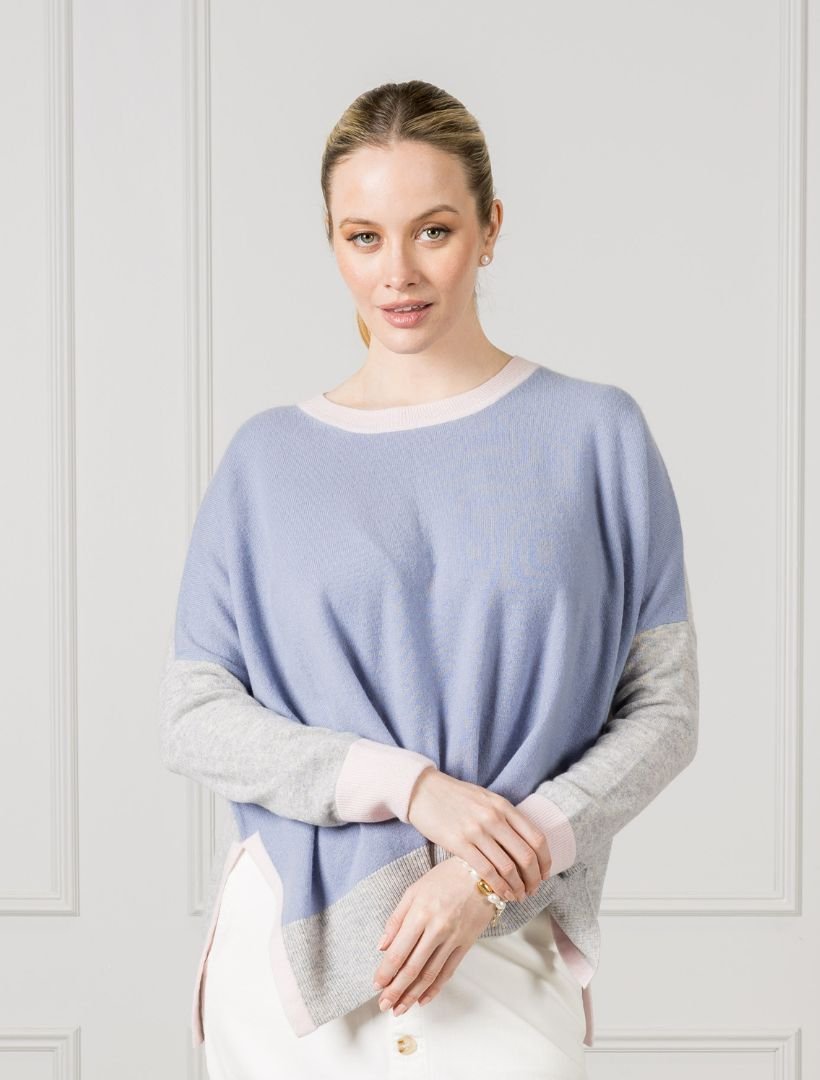 Chloe Cashmere Knit Cloudy Blue - FINAL SALE - Zjoosh