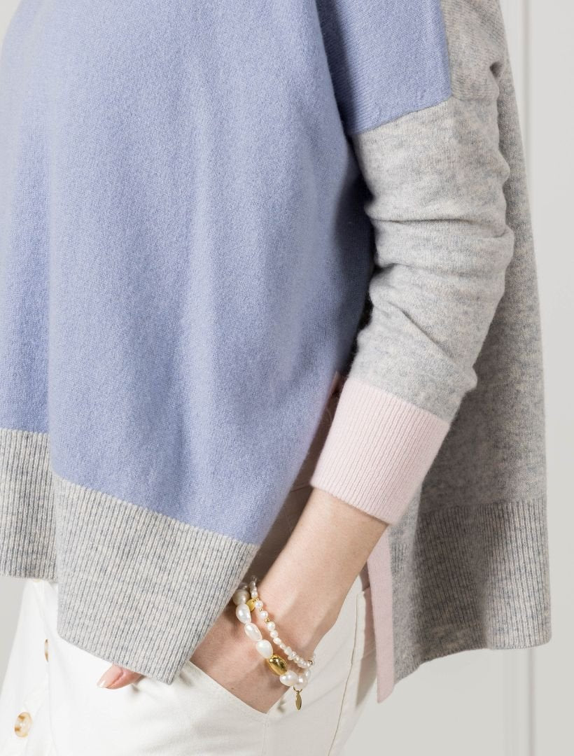 Chloe Cashmere Knit Cloudy Blue - FINAL SALE - Zjoosh