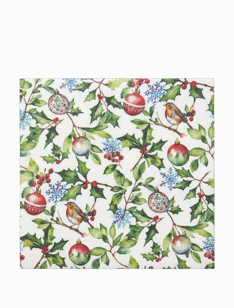 Christmas Holly Lunch Napkins - Zjoosh