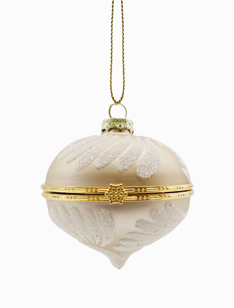 Frosted Treasure Inside Bauble