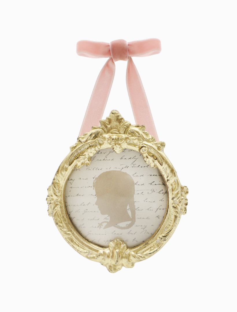 Round Mini Frame Pink Ribbon