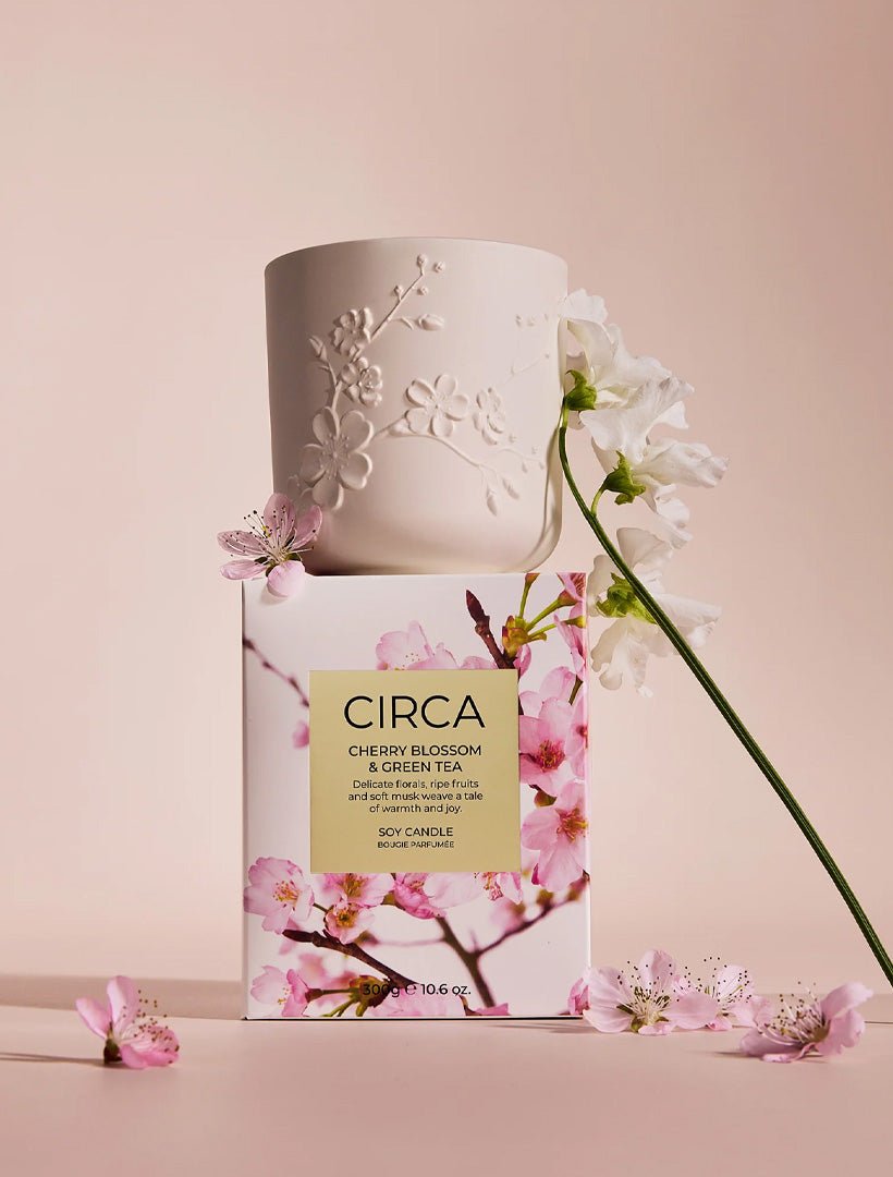 Circa Cherry Blossom and Green Tea candle 26 300g - Zjoosh