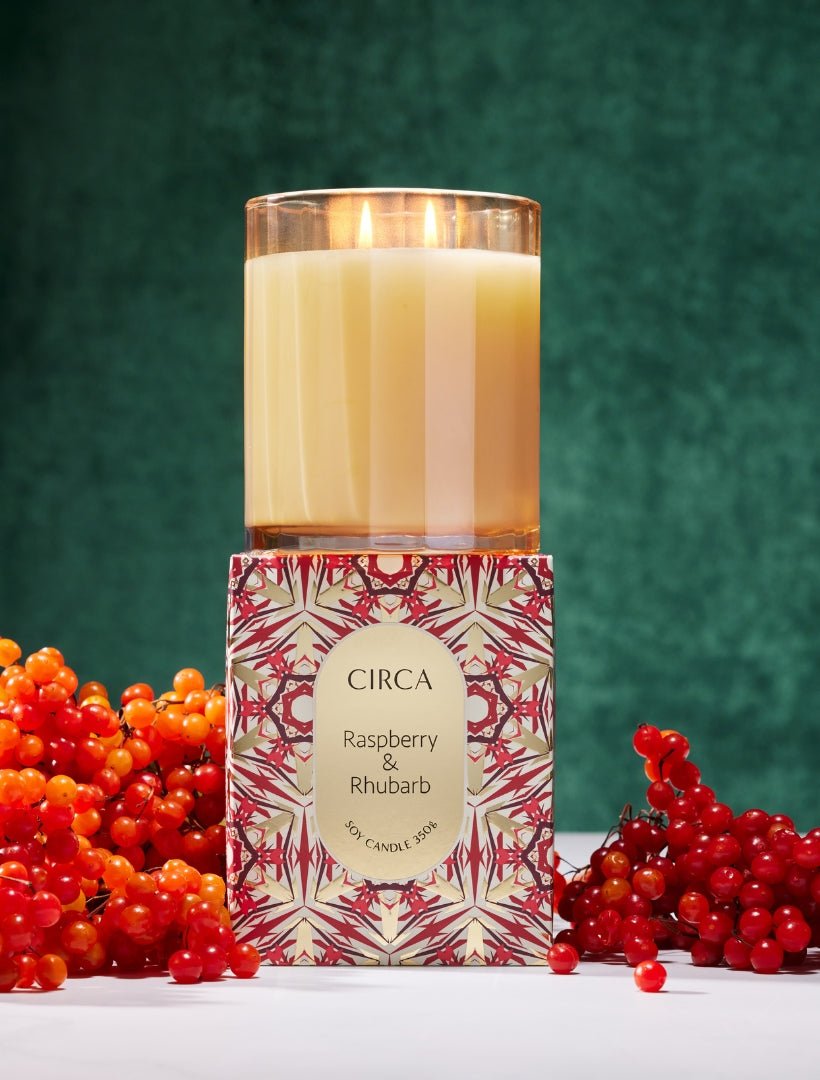 CIRCA Raspberry and Rhubarb Candle 350g - Zjoosh