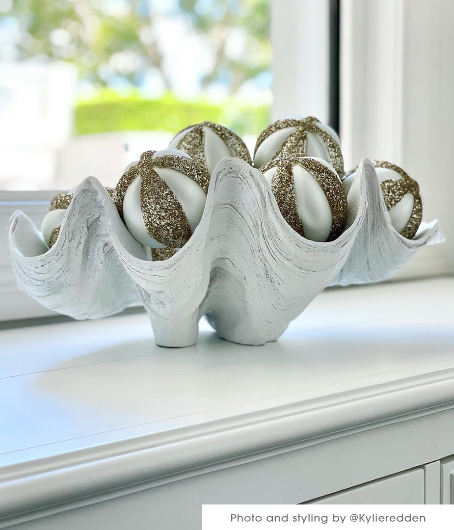 Clam Shell Decor 52cm White - Zjoosh