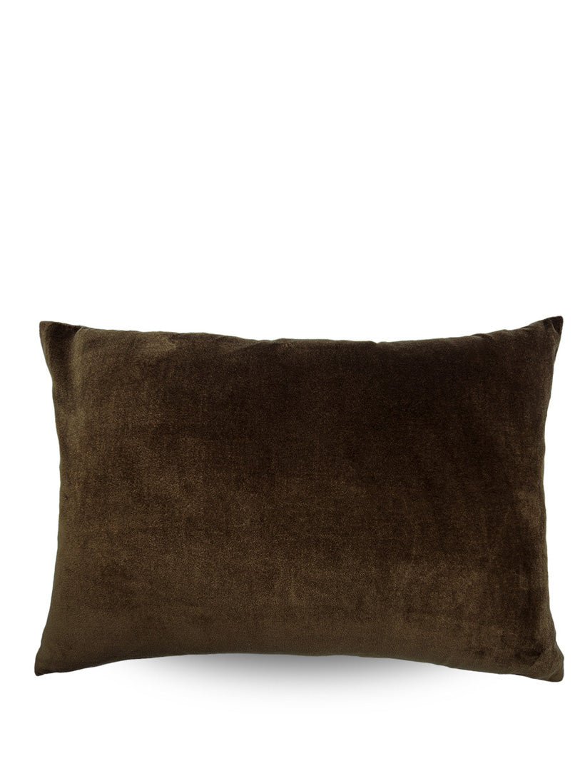 Classic Rect Velvet Cushion Walnut - FINAL SALE - Zjoosh