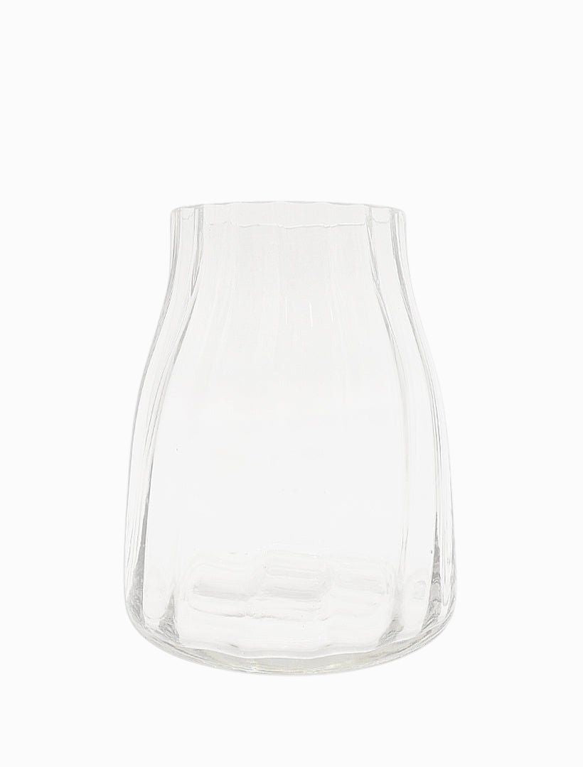 Classic Ribbed Vase Clear Medium - Zjoosh