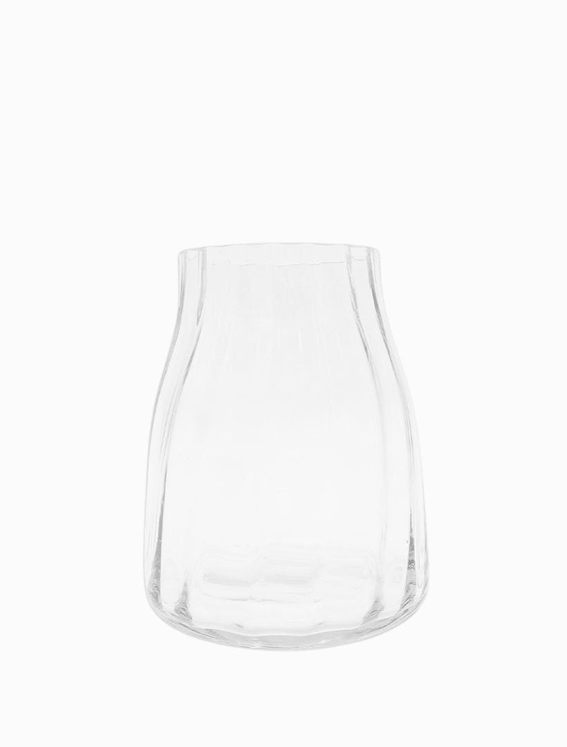 Classic Ribbed Vase Clear Small - Zjoosh