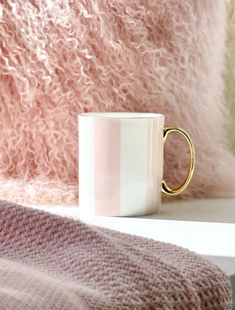 Classic Striped Mug Pink