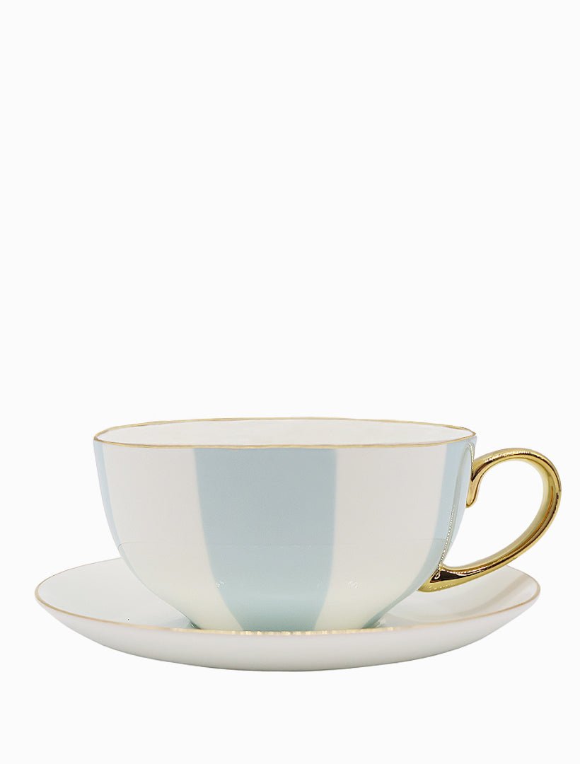 Classic Striped Tea Cup Blue 300ML - Zjoosh