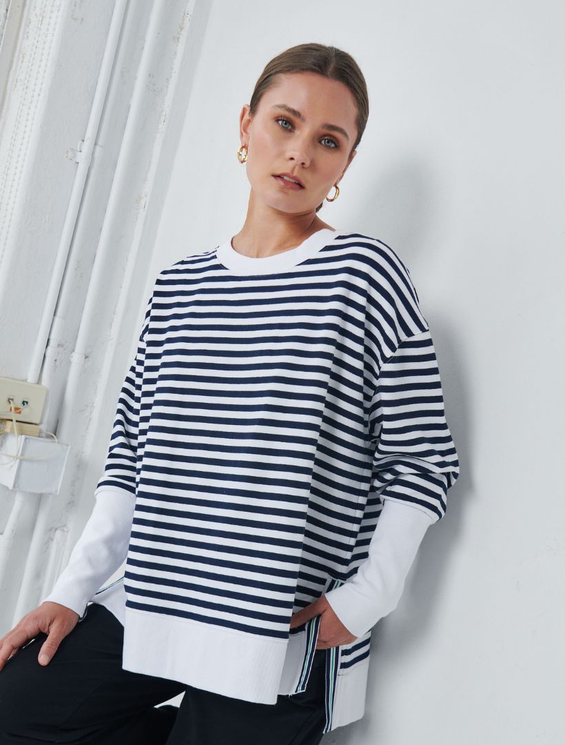 Claudia Striped Sweatshirt - Zjoosh