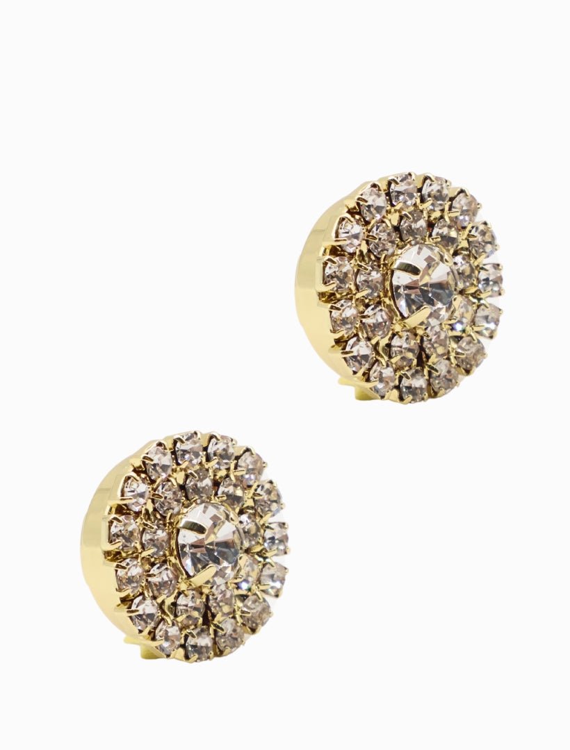 Clear Crystal Button Covers Set of 2 - FINAL SALE - Zjoosh
