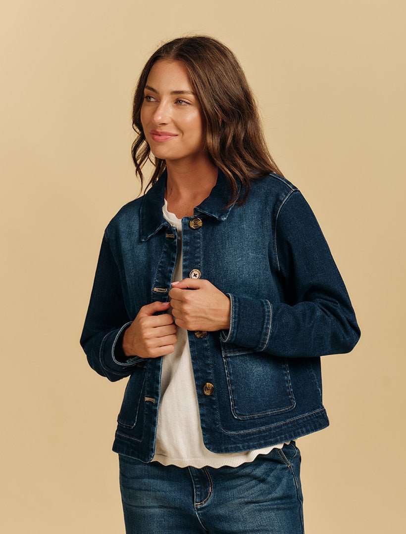 Coco Denim Jacket Indigo - Zjoosh