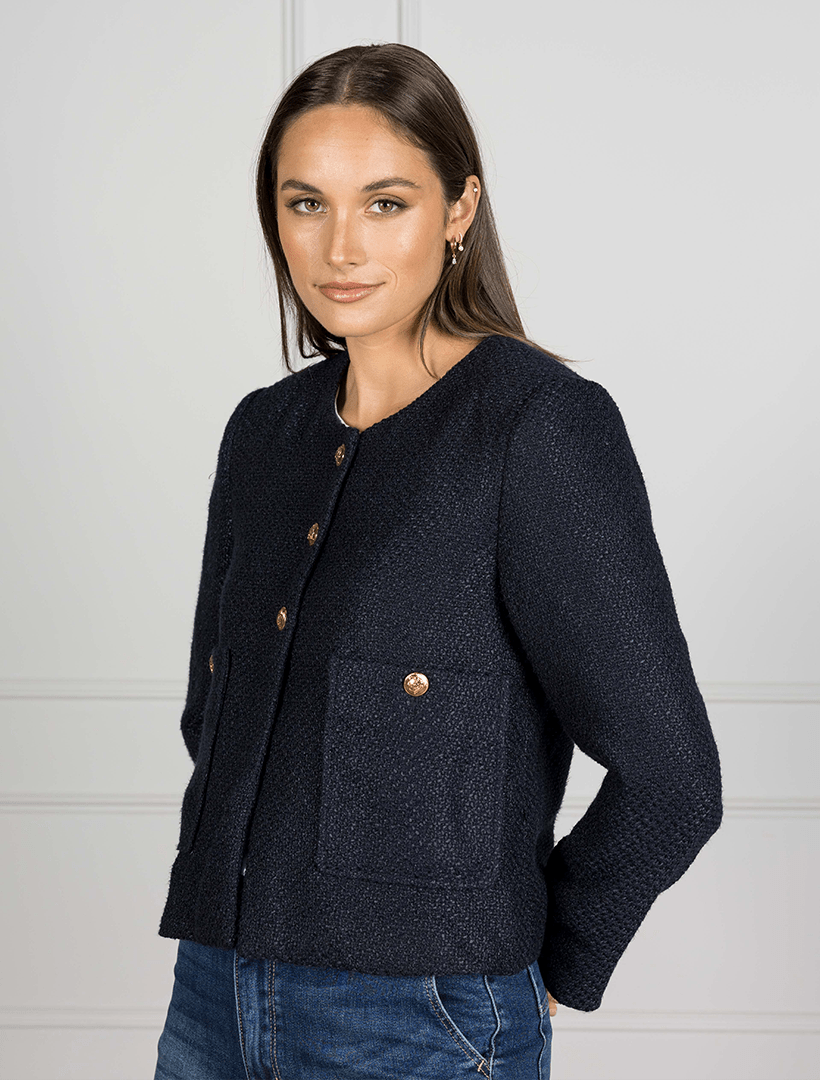 Coco Jacket Navy - FINAL SALE - Zjoosh