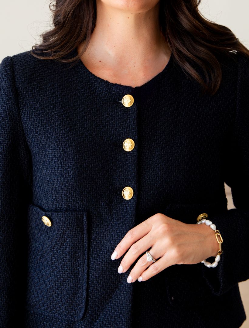 Coco Jacket Navy - FINAL SALE - Zjoosh