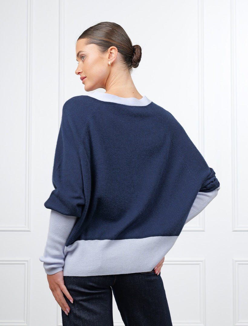 Collette Cardigan Navy Blue Free Size - Zjoosh