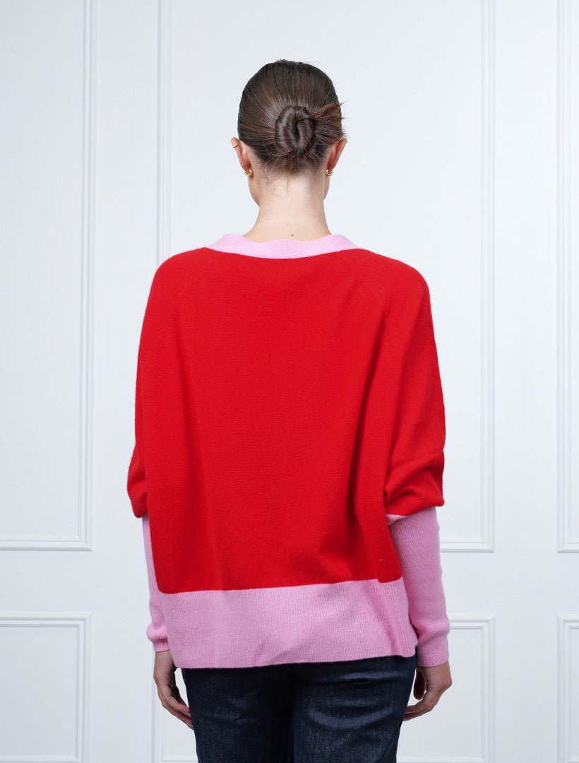 Collette Cardigan Pink Red Free Size - Zjoosh