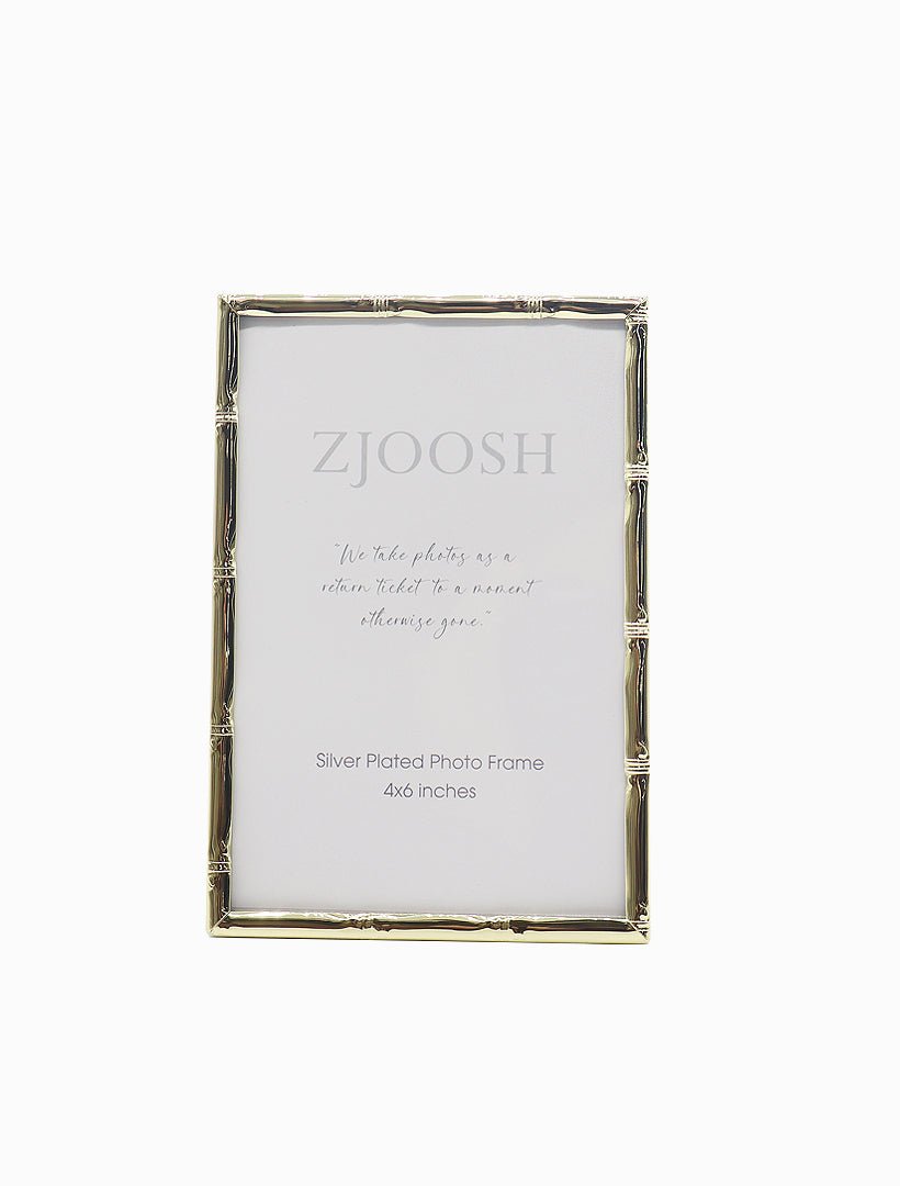 Colonial Bamboo Photo Frame Gold 4x6 - Zjoosh