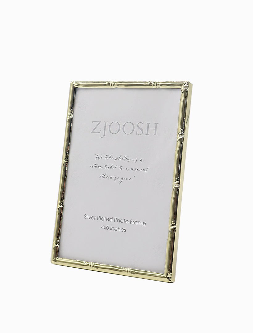 Colonial Bamboo Photo Frame Gold 4x6 - Zjoosh