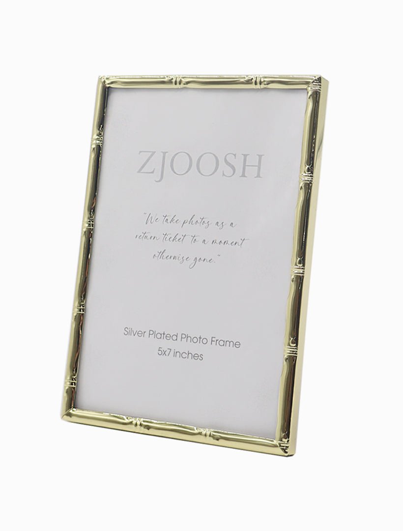 Colonial Bamboo Photo Frame Gold 5x7 - Zjoosh