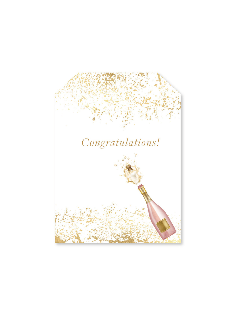 Congratulations Champagne Gift Tag - Zjoosh