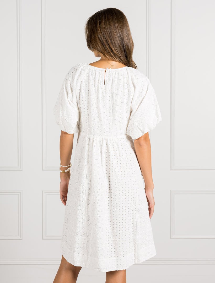 Connie Lace Dress White - Zjoosh