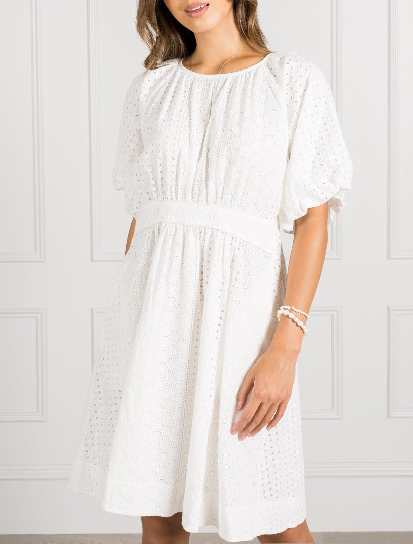 Connie Lace Dress White - Zjoosh