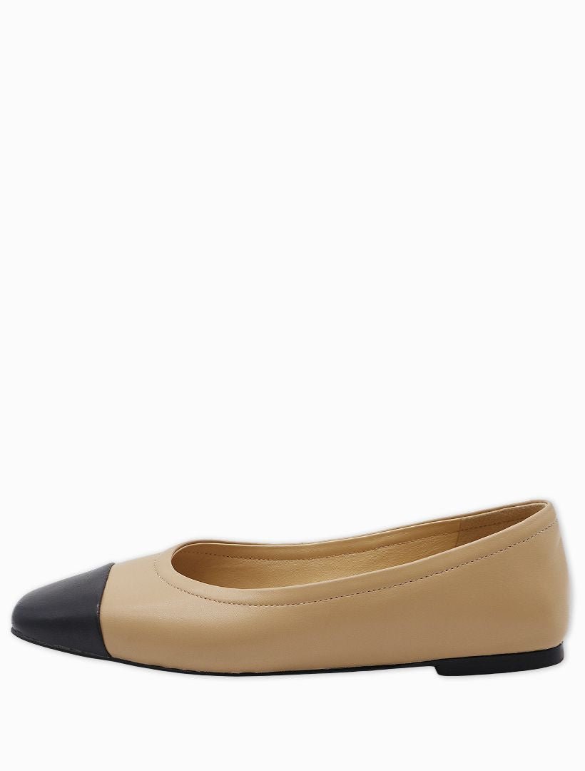 Coppelia Ballet Flats Latte Black - Zjoosh