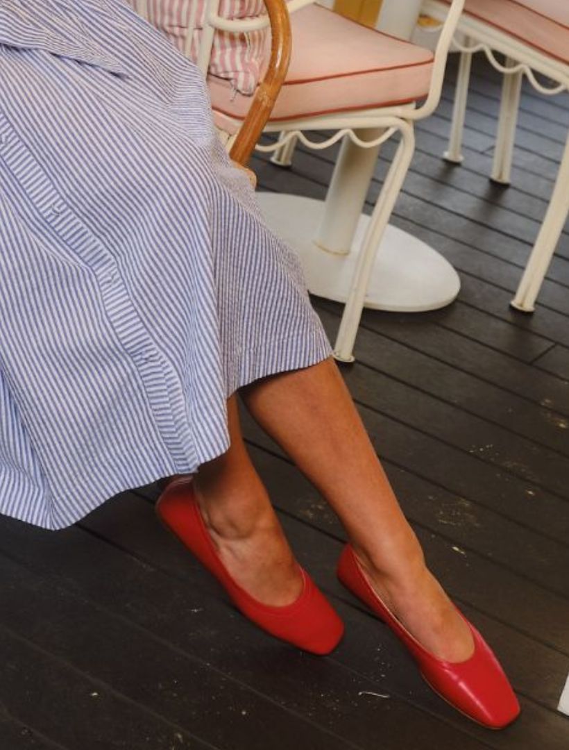 Coppelia Ballet Flats Red - Zjoosh