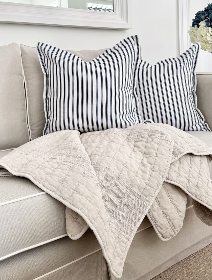 Cotton Quilted Throw Natural - Zjoosh
