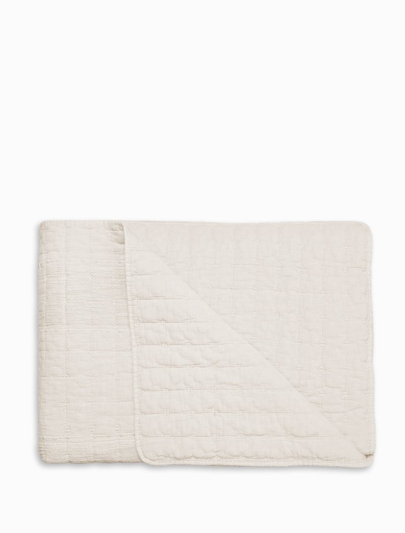 Cotton Quilted Throw Natural - Zjoosh