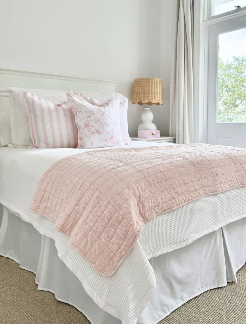 Cotton Quilted Throw Pink - Zjoosh