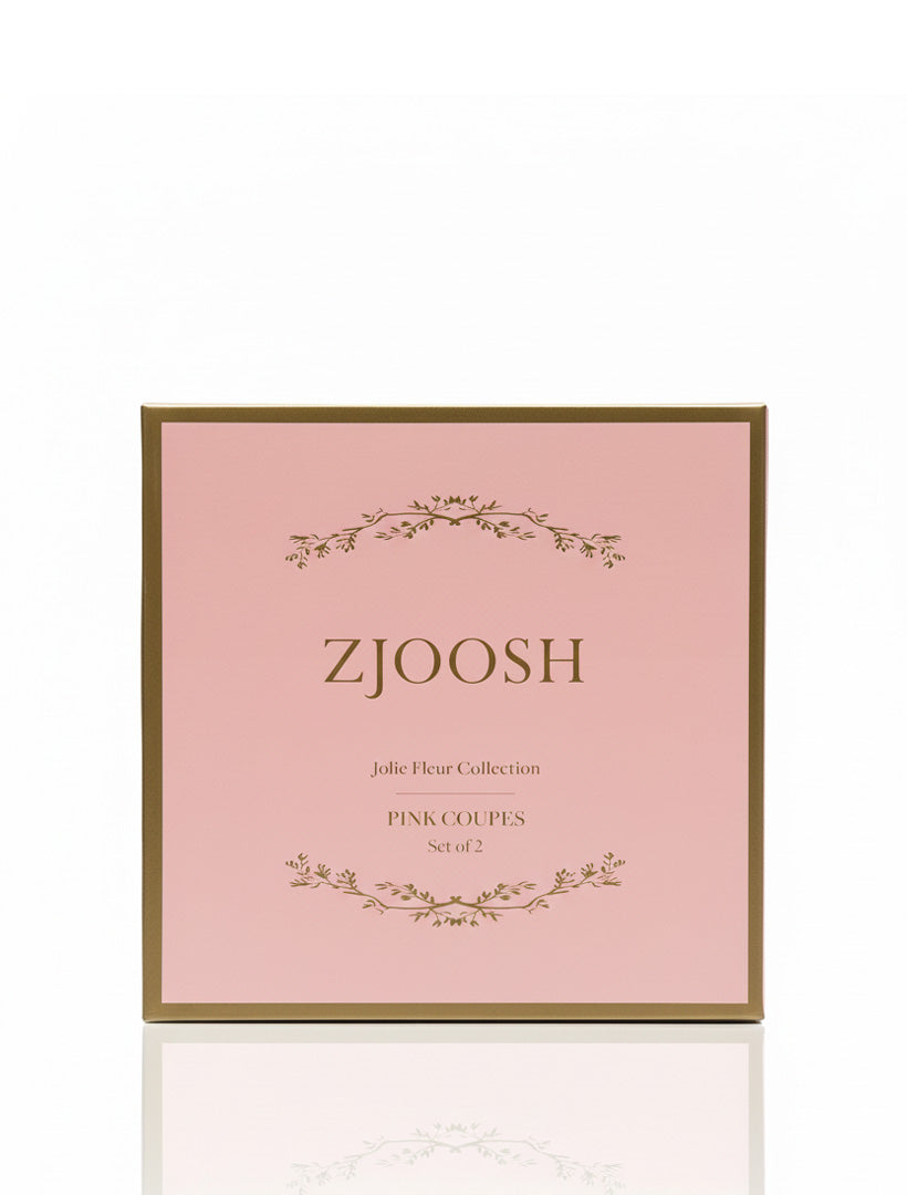Jolie Fleur Crystal Coupes Pink