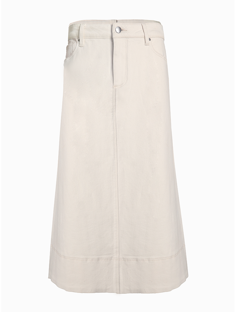 Madison Denim Skirt Bone