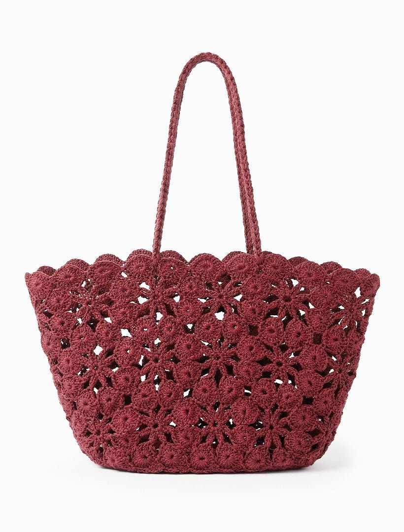 Crochet Basket Burgundy - Zjoosh