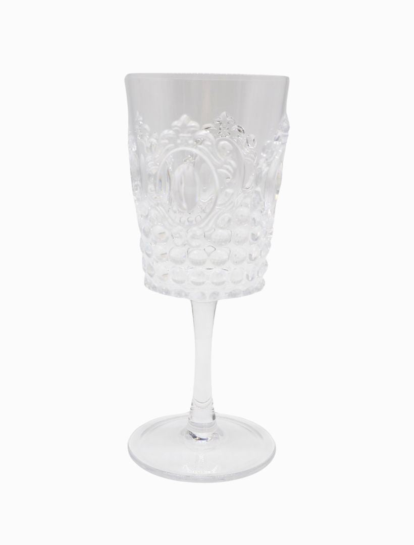 Acrylic Wine Glass Gemstone Clear