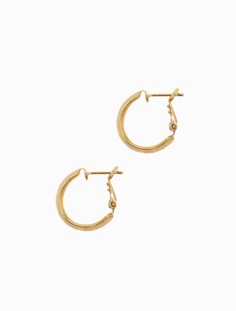 Side view of gold hoop - zjoosh