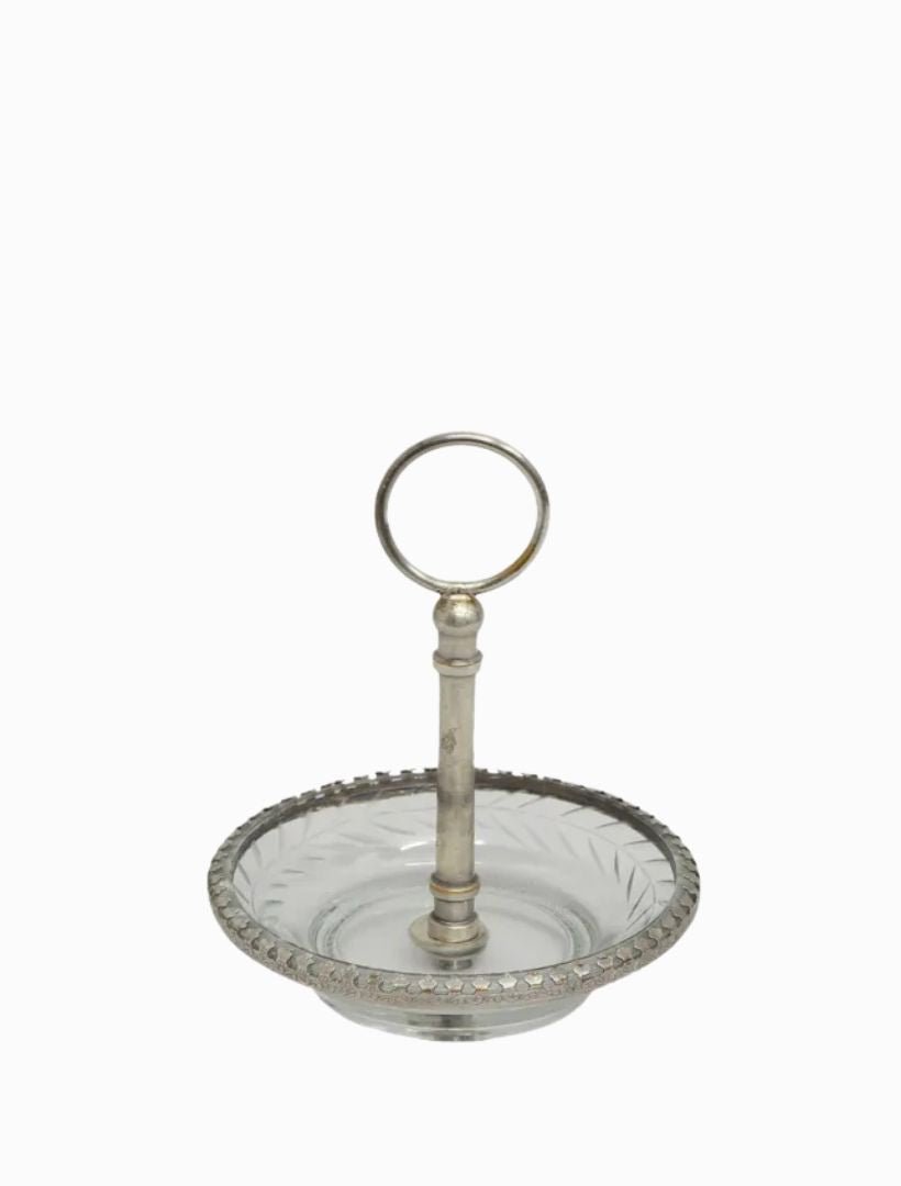 Cut Glass Ring Dish with Handle - Zjoosh