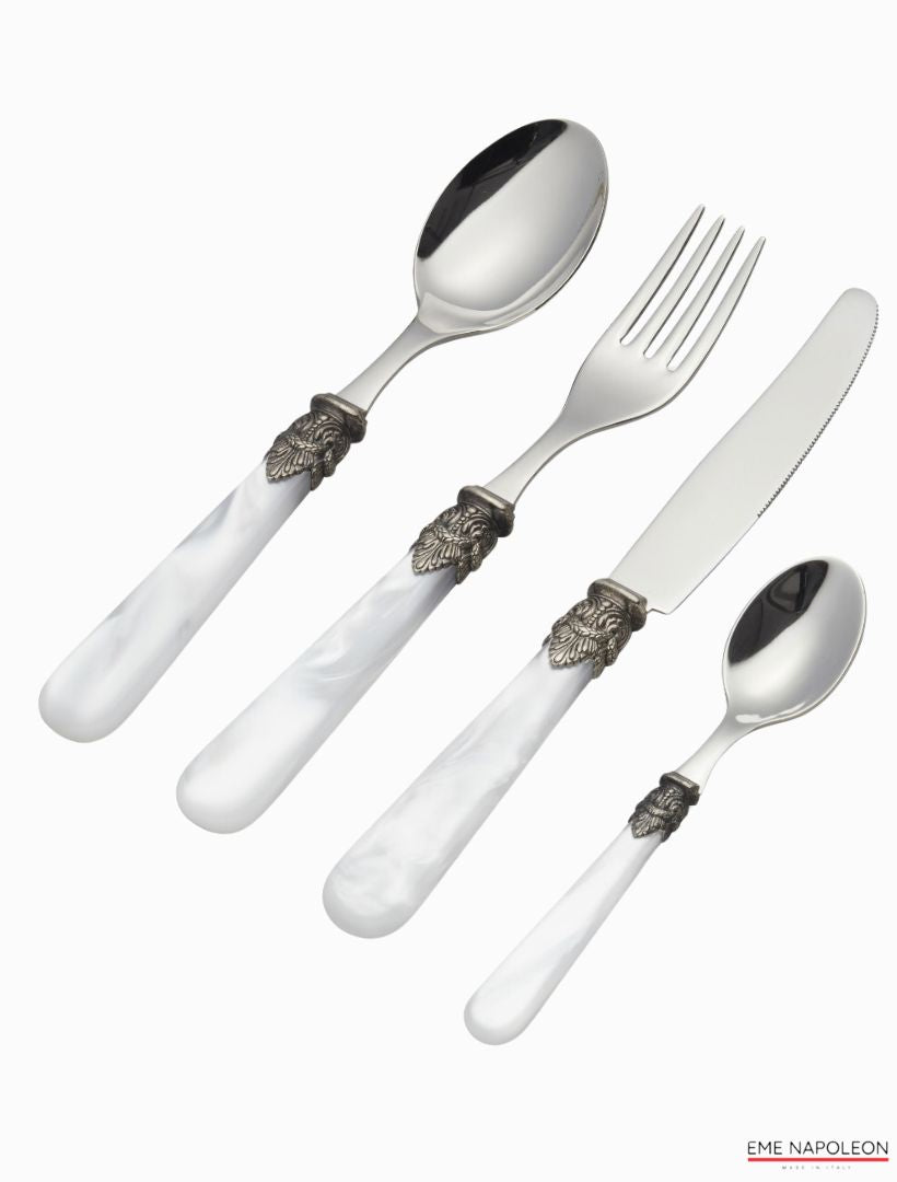 Verona 24 Piece Cutlery Set White