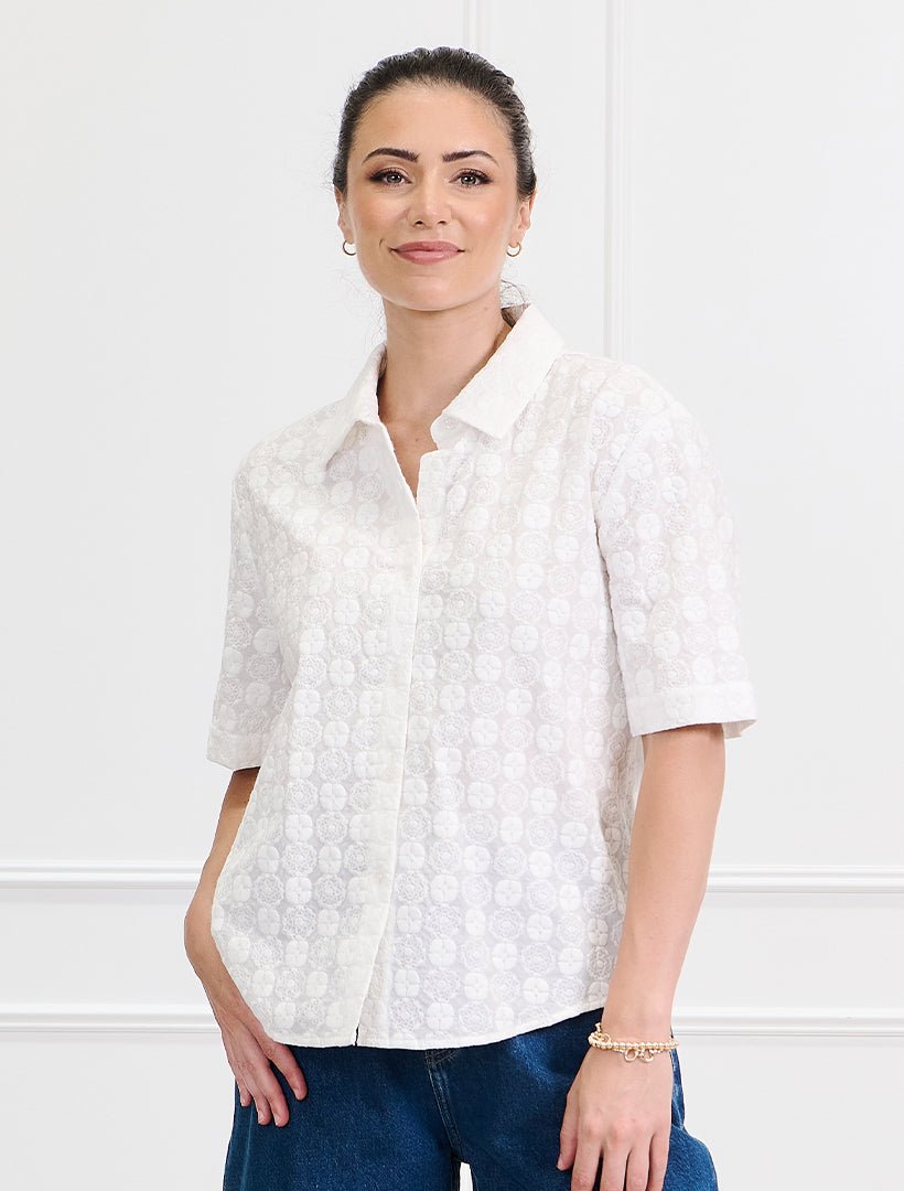Daisy Chain Shirt White - FINAL SALE - Zjoosh