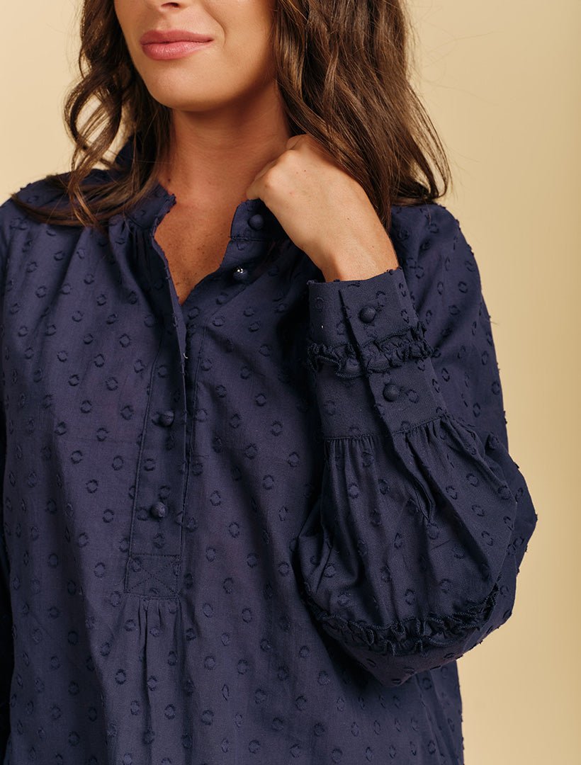 Daphne Shirt Navy - Zjoosh