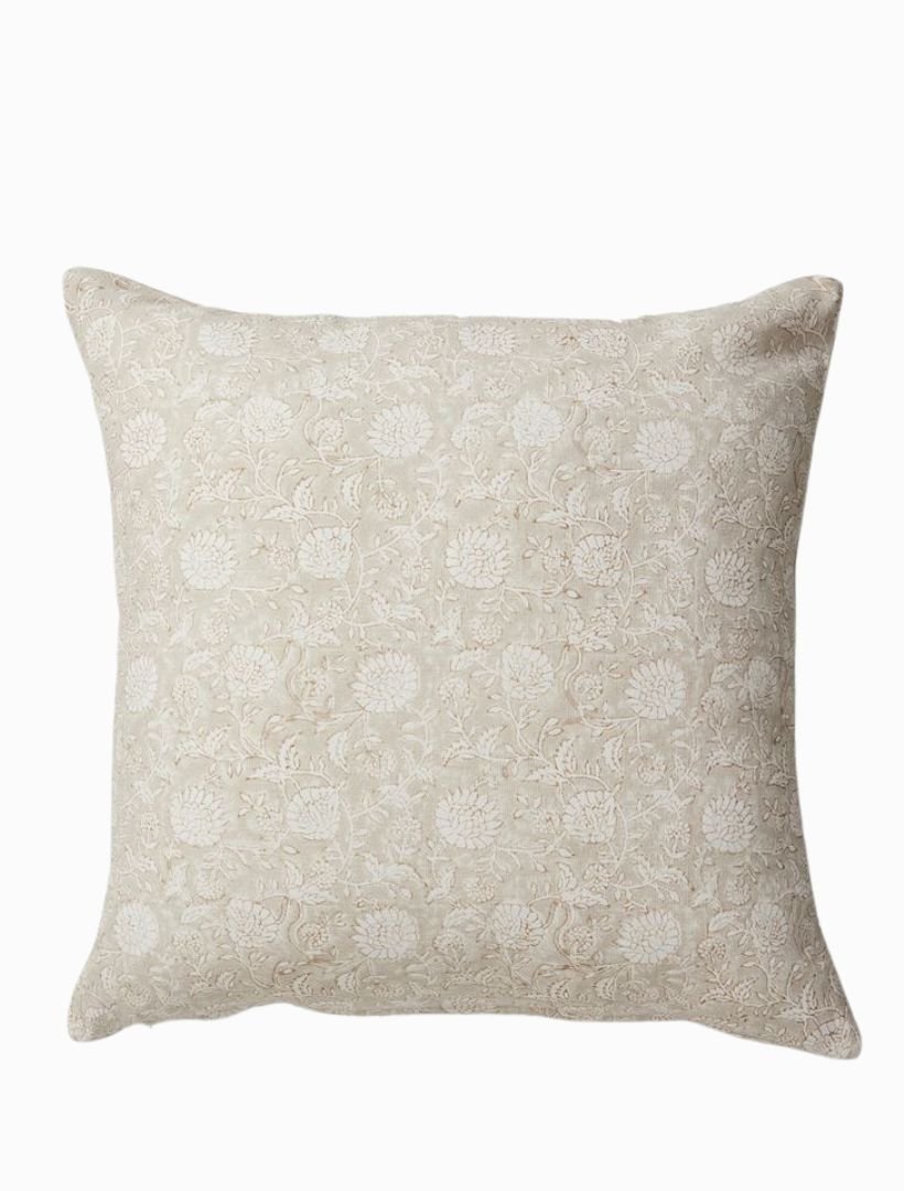 Delilah Netural Block Print Cushion 50cm x 50cm - Zjoosh