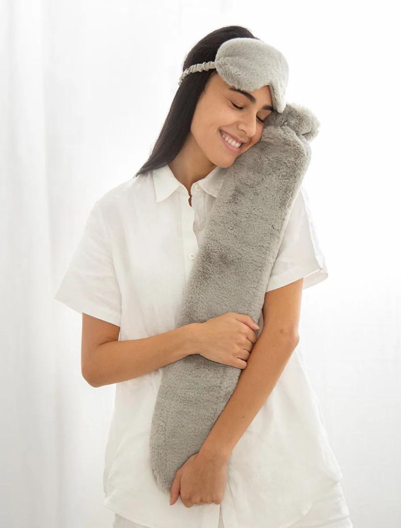 Deluxe Long Hot Water Bottle Grey - Zjoosh