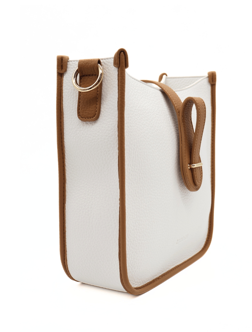 Dominic Max Bag White Tan - Zjoosh